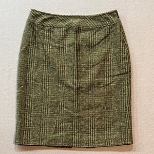 Charter Club  Plaid Tweed Wool Academia Preppy Straight Pencil Skirt Women 6P